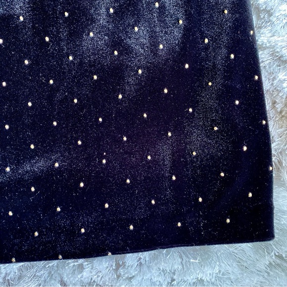 Express NWOT Black Velour Studded Dress Size 2 - Picture 7 of 11